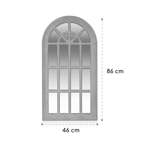 Casa Chic Savile Francúzske okenné zrkadlo Drevený rám 86 x 46 cm - Image 3