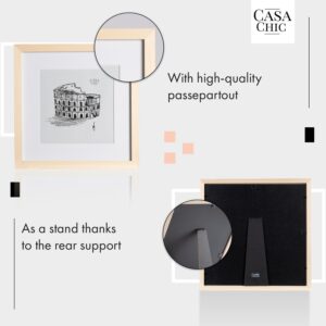 Casa Chic York, obrazový rám, štvorcový, 30 × 30 cm fotky, pasparta, sklo