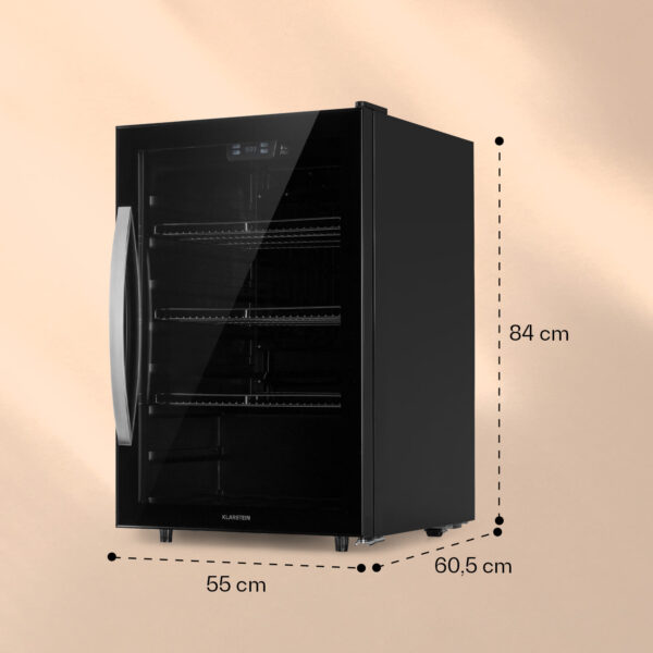 Klarstein Beersafe 5XL, chladnička, 148 l, 3 police, panoramatické sklenené dvere, nehrdzavejúca oceľ - Image 2