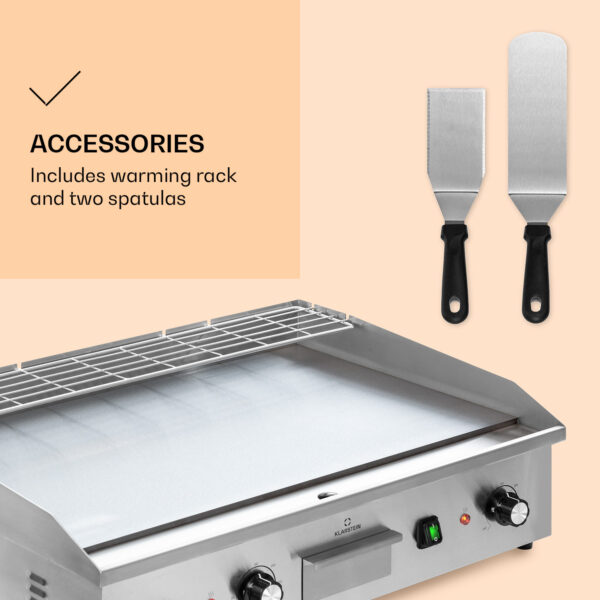 Klarstein Grillmeile 4400, elektrický gril, 2 x 2200 W, grilovacia platňa z nehrdzavejúcej ocele - Image 3