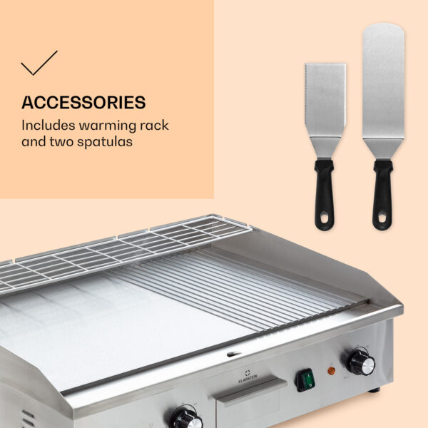 Klarstein Grillmeile 4400, elektrický gril, 2 x 2200 W, grilovacia platňa z nehrdzavejúcej ocele - Image 3