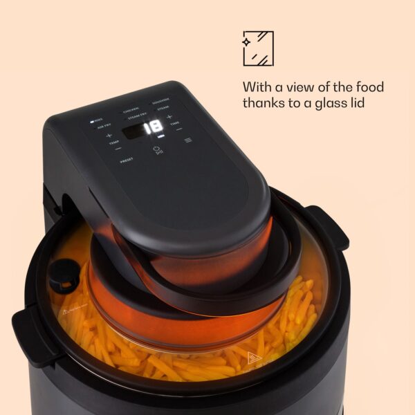 Klarstein Vendure, teplovzdušná fritéza s parnou funkciou, 1250 W, 5 l, 6 programov - Image 2