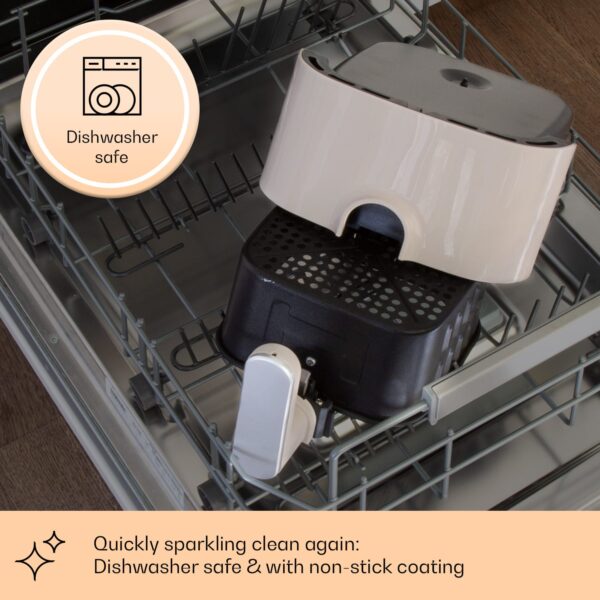 Klarstein Crisp-Pro, teplovzdušná fritéza, 1400 W, 2,8 l, 8 programov, časovač, nehrdzavejúca oceľ