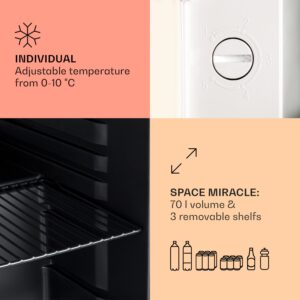 Klarstein PopLife 48, chladnička na nápoje, 0-10°C, retro dizajn