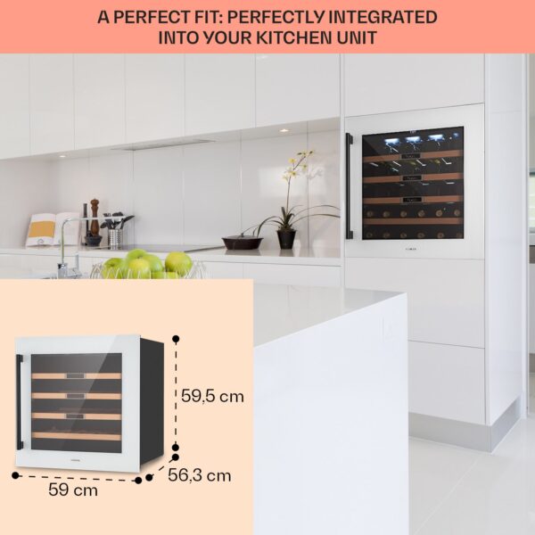Klarstein Vinsider 36 Built-In Uno, vstavaná vinotéka,92 l, 36 fliaš, nehrdzavejúca oceľ - Image 3