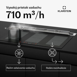 Klarstein Brisa, digestor 90 cm, výsuvný, nehrdzavejúca oceľ, 710 m³/h, A+
