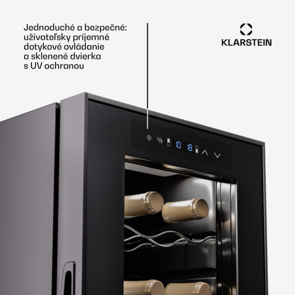 Klarstein Shiraz 18 Duo, chladnička na víno, 2 zóny, 53 l/18 fliaš, 5-18 / 5-18 °C, dotykové ovládanie - Image 2