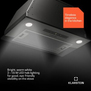 Klarstein Paolo 52 vstavaný Digestor 52 cm 439 m³/h LED Touch A++