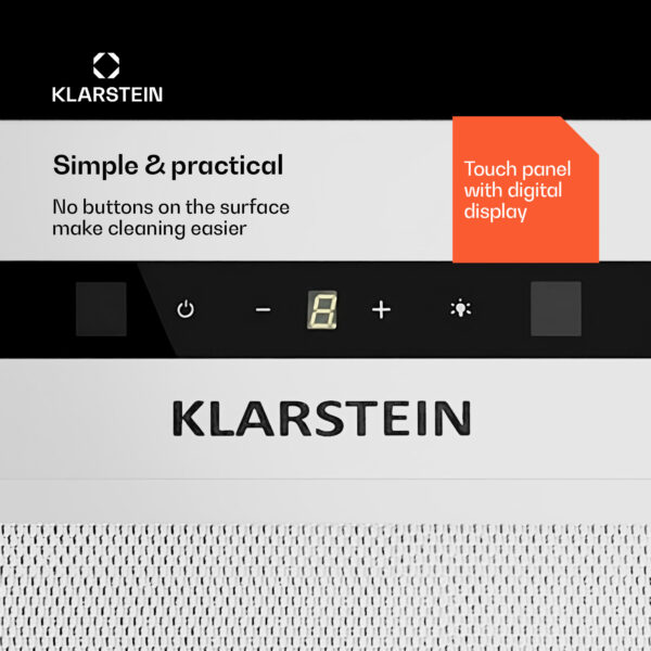 Klarstein Paolo 52 vstavaný Digestor 52 cm 439 m³/h LED Touch A++ - Image 2