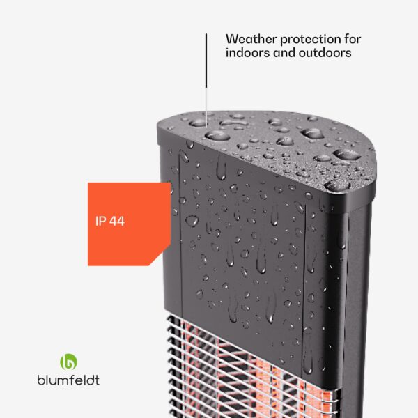 Blumfeldt Heat Guru Plus 3000, vonkajší i vnútorný sálavý ohrievač, 3000W, 3 úrovne ohrevu, diaľkové ovládanie - Image 3