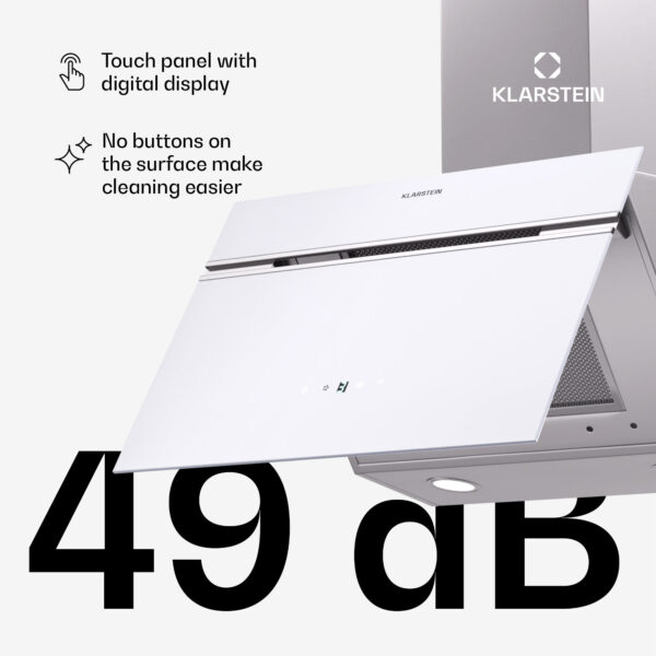 Klarstein Alina 3.0 60 Smart, digestor, 60 cm, 600 m³/h, LED displej, ambientné osvetlenie, WiFi - Image 2