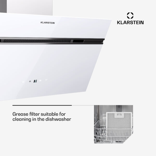 Klarstein Alina 3.0 60 Smart, digestor, 60 cm, 600 m³/h, LED displej, ambientné osvetlenie, WiFi - Image 3