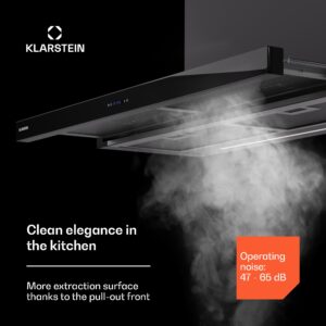 Klarstein Mariana Neo 90, plochý digestor, 90 cm, 640 m³/h, odsávanie vzduchu, LED