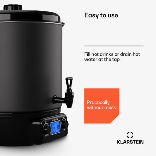 Klarstein Biggie Digital, závarací hrniec, 27 l, 2000 W, nehrdzavejúca oceľ - Image 3
