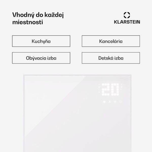 Klarstein Wonderwall Smart Bornholm, Infračervený ohrievač, 70x60cm, App, 360W - Image 3
