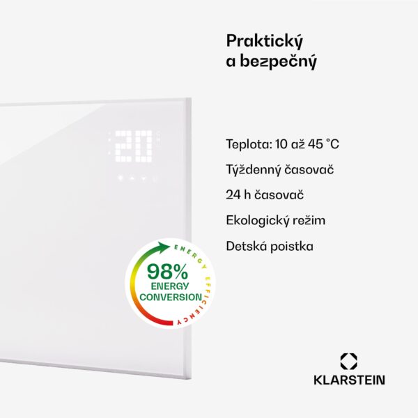 Klarstein Wonderwall Smart Bornholm, Infražiarič, 120 x 60 cm, App, 770W - Image 2