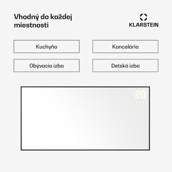 Klarstein Wonderwall Smart Bornholm, infražiarič, 120 x 60 cm, 770 W, aplikácia - Image 3