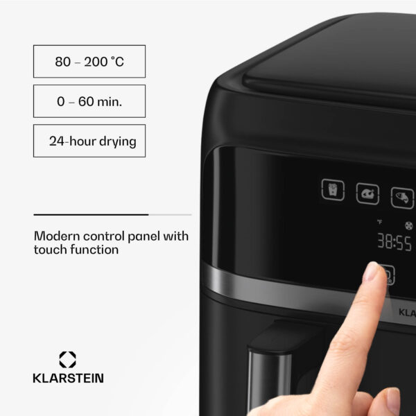 Klarstein VitaFry Duo, teplovzdušná fritéza, 2850 W, 7,6 l, 2 varné zóny, 6 programov - Image 2