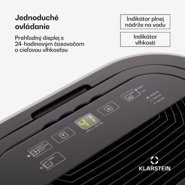 Klarstein AeroDry 10 Odvlhčovač 165W 10l/d 265m³/h 25m² DrySelect 37dB - Image 2