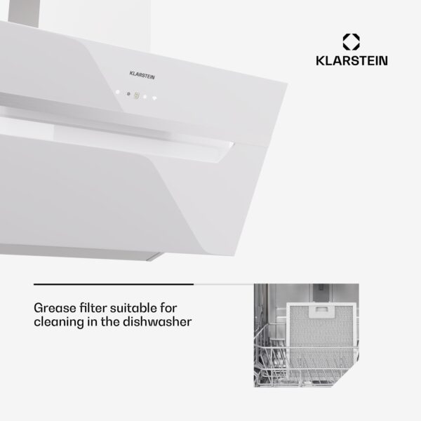 Klarstein BigBite 60 Smart, digestor, 60 cm, 305 m³/h, LED displej, sklenená predná časť, ovládanie aplikáciou - Image 3