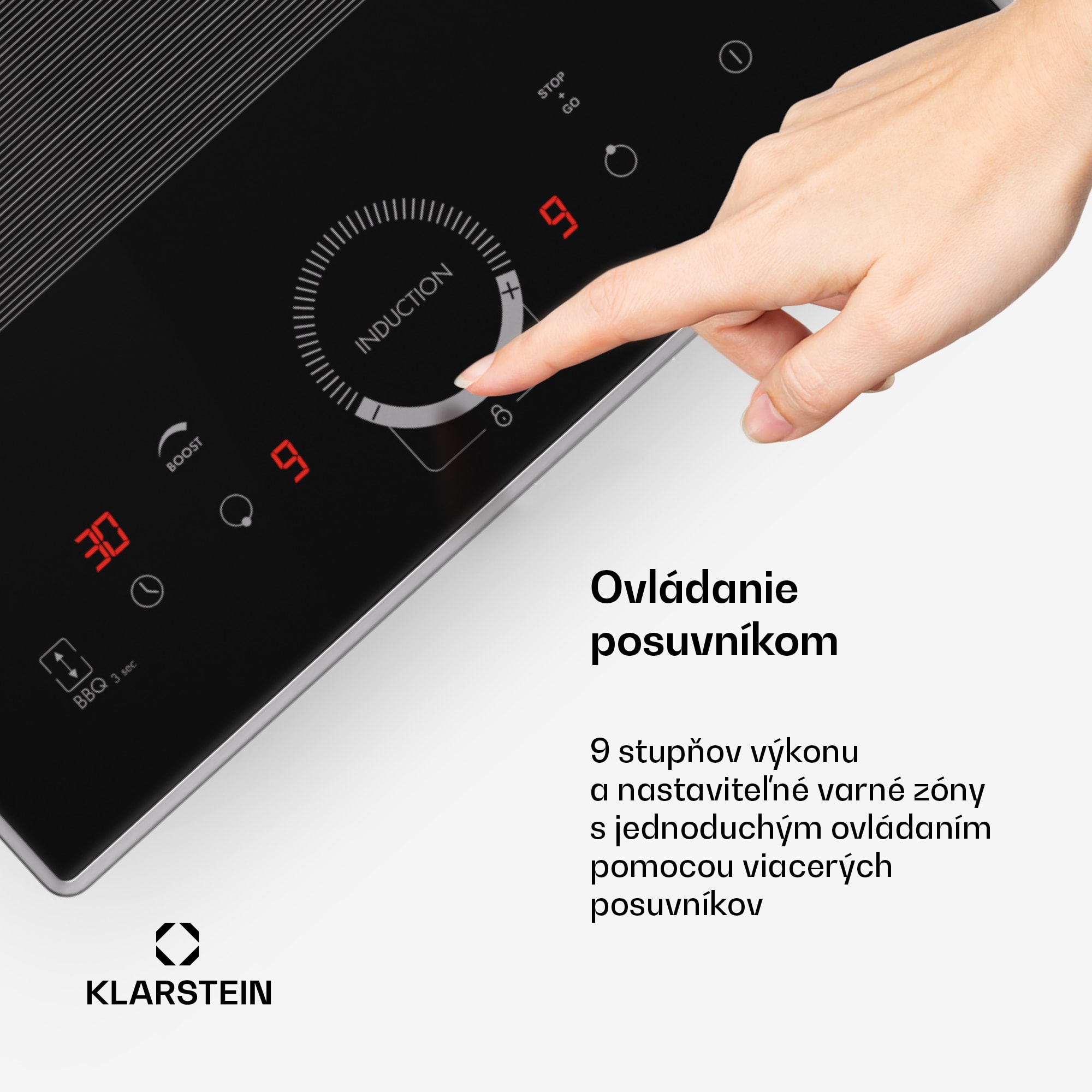 Klarstein Delicatessa Domino Prime, vstavaná indukčná varná doska, 2 zóny, 3500 W - Image 2