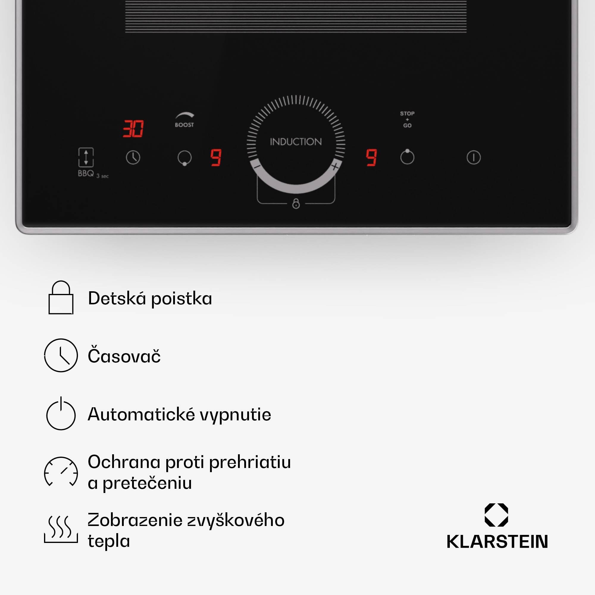 Klarstein Delicatessa Domino Prime, vstavaná indukčná varná doska, 2 zóny, 3500 W - Image 3