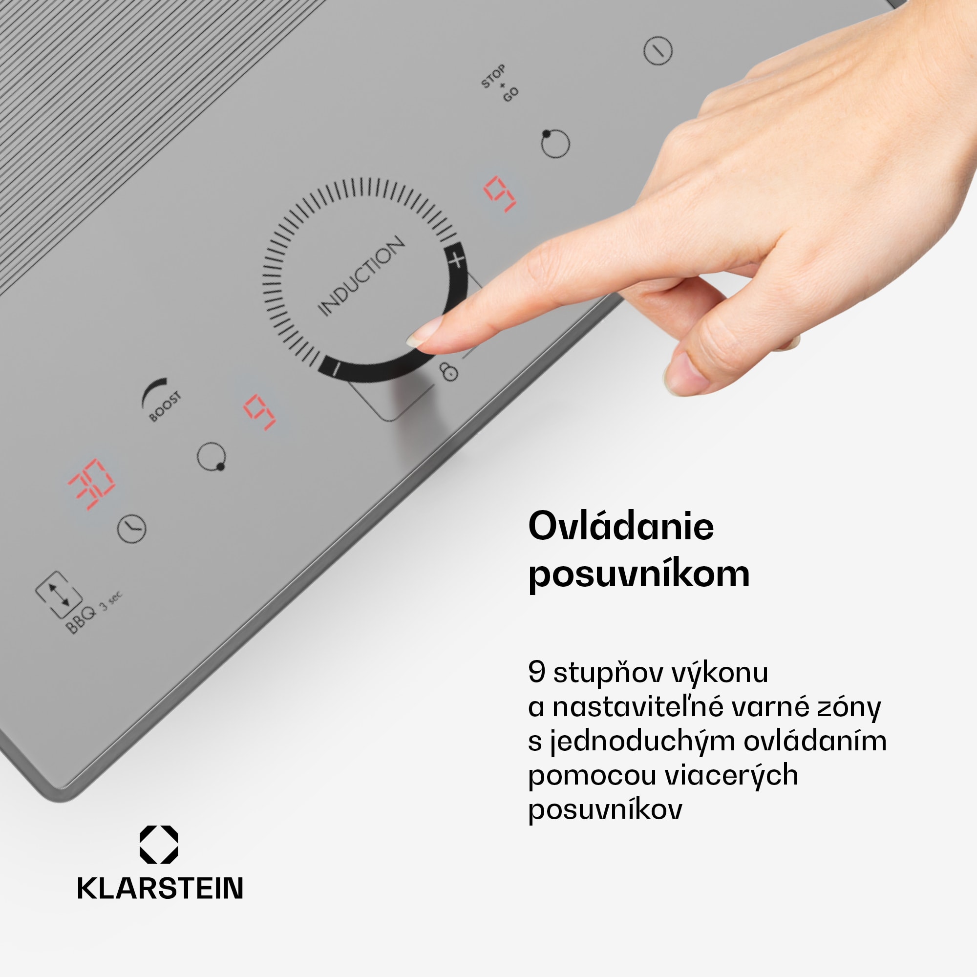 Klarstein Delicatessa Domino Prime, vstavaná indukčná varná doska, 2 zóny, 3500 W – Obrázok 2