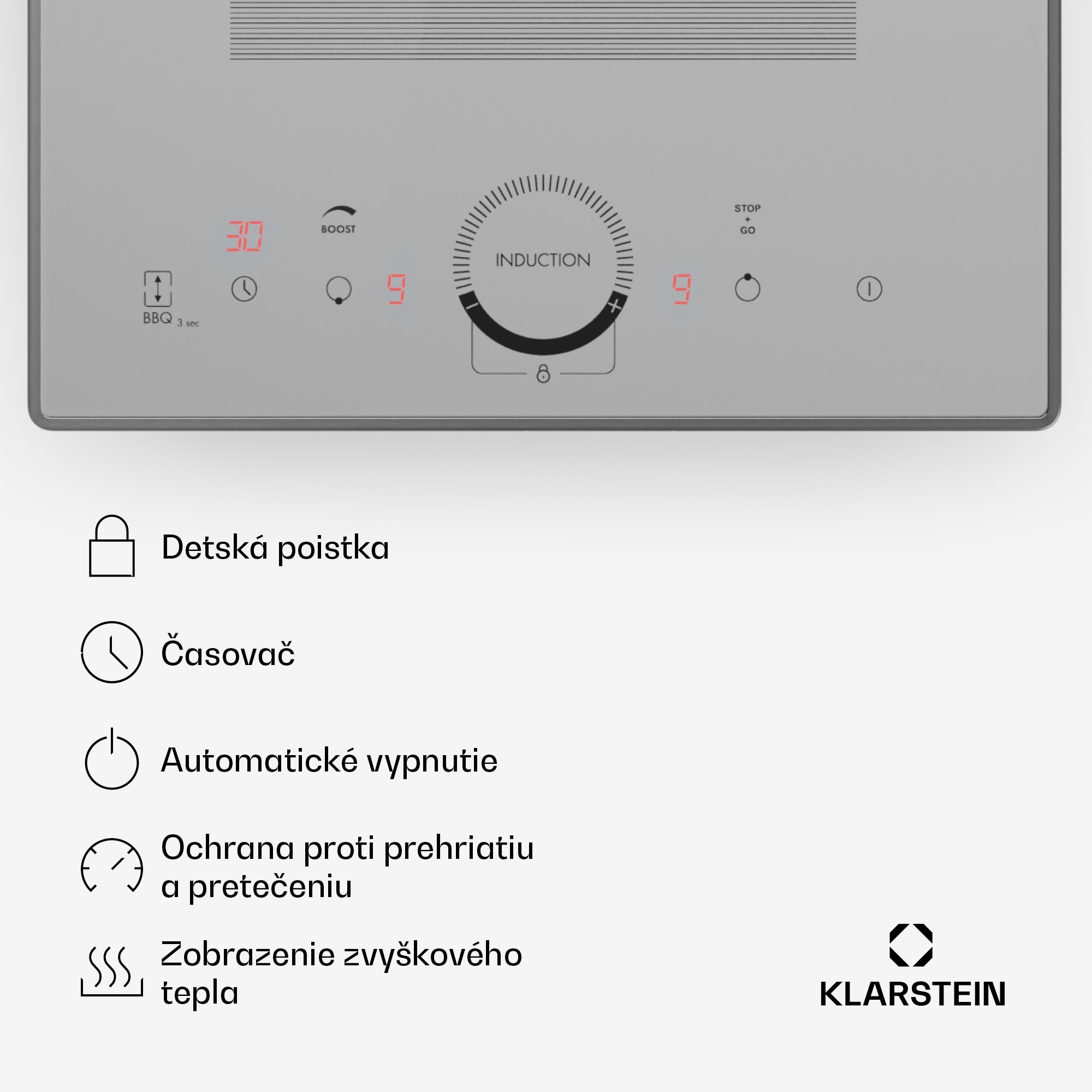 Klarstein Delicatessa Domino Prime, vstavaná indukčná varná doska, 2 zóny, 3500 W – Obrázok 3