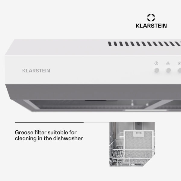 Klarstein Contempo 60, digestor, 60 cm, podskrinkový, 200 m³/h, LED, akryl, nehrdzavejúca oceľ - Image 3