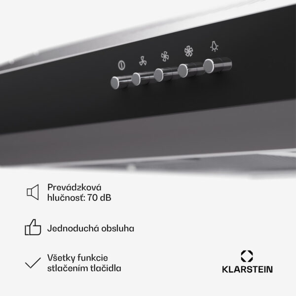 Klarstein Contempo 60, digestor, 60 cm, podskrinkový, 200 m³/h, LED, akryl, nehrdzavejúca oceľ - Image 2