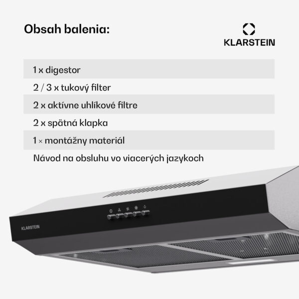 Klarstein Contempo 60, digestor, 60 cm, podskrinkový, 200 m³/h, LED, akryl, nehrdzavejúca oceľ - Image 3
