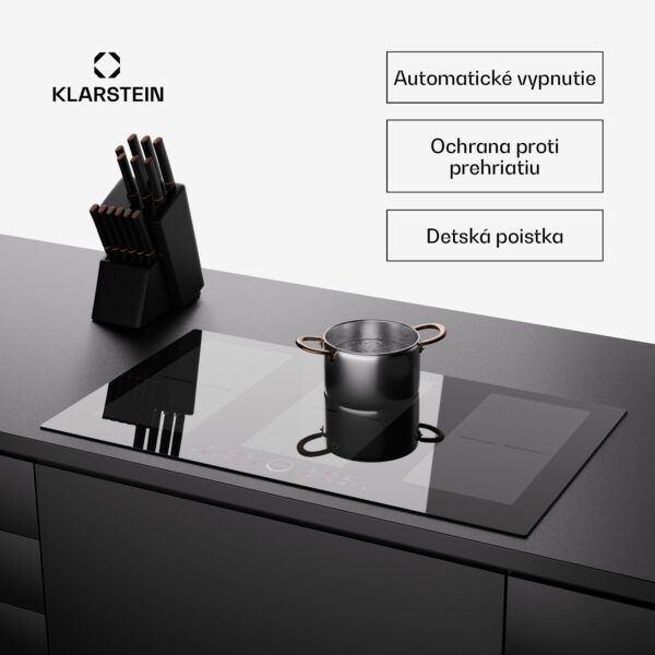 Klarstein Delicatessa 90 Full Flex vstavaná indukčná varná doska 6 zón 10 500 W sebestačná - Image 2