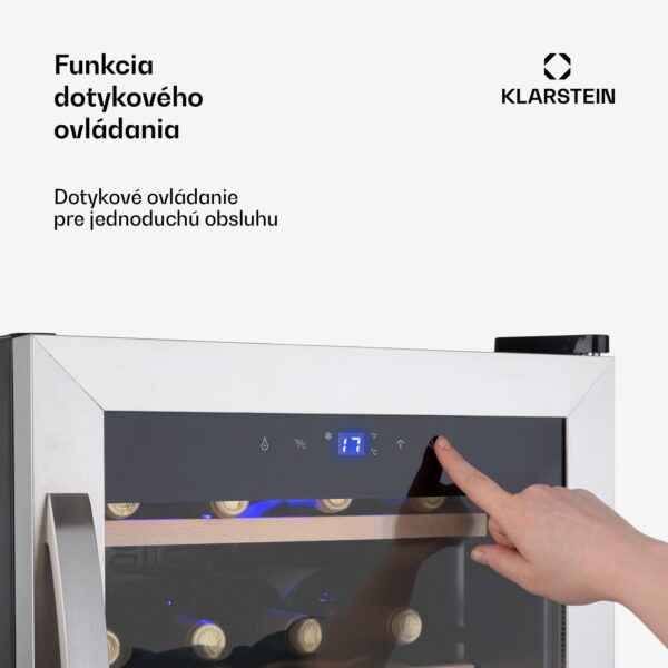 Klarstein Vinetage 12 Uno, vinotéka, 46 l, 12 fliaš, 4-18°C, 40 dB, sklo - Image 3
