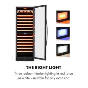 Klarstein Vinovilla Onyx Grande Duo, vinotéka, 425 l, 165 fliaš, 3-farebné LED osvetlenie, čierna