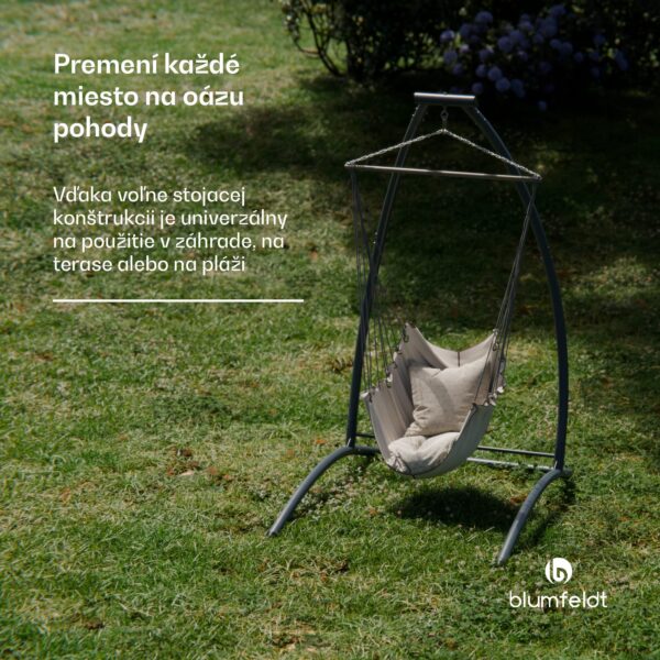 Blumfeldt SwayStation Arch rám hojdacej siete, odolný proti korózii, odolný proti poveternostným vplyvom, vnútorný/ vonkajší priestor, do 100 Kg - Image 2