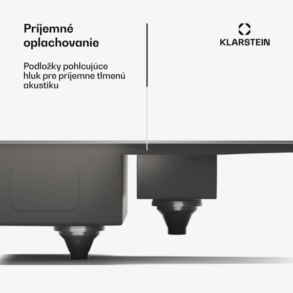 Klarstein TitanSteel kuchynský drez s odkvapkávačom, 100 x 45 cm, 2 umývadlá, nehrdzavejúca oceľ, odolný voči teplu - Image 2