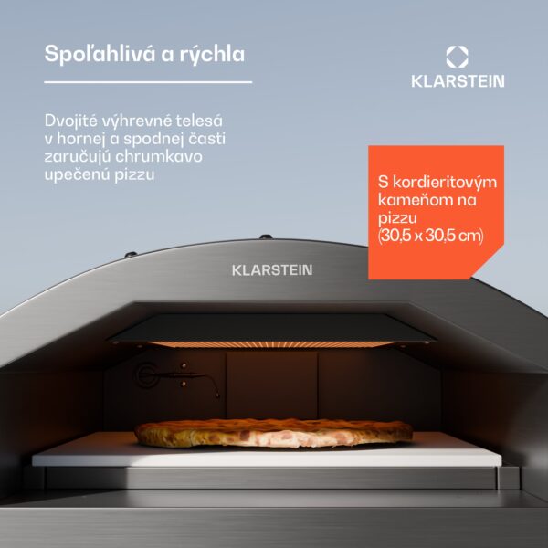 Klarstein LaFiamma Pec na pizzu určená na vonkajšie použitie, Dvojité ohrevné telesá, 2200 W až do 450 °C - Image 2