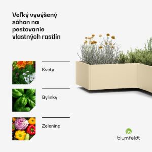Blumfeldt Versagrow vyvýšený záhon s 8 modulmi, individuálny tvar, hrúbka 1 mm, nehrdzavejúca oceľ