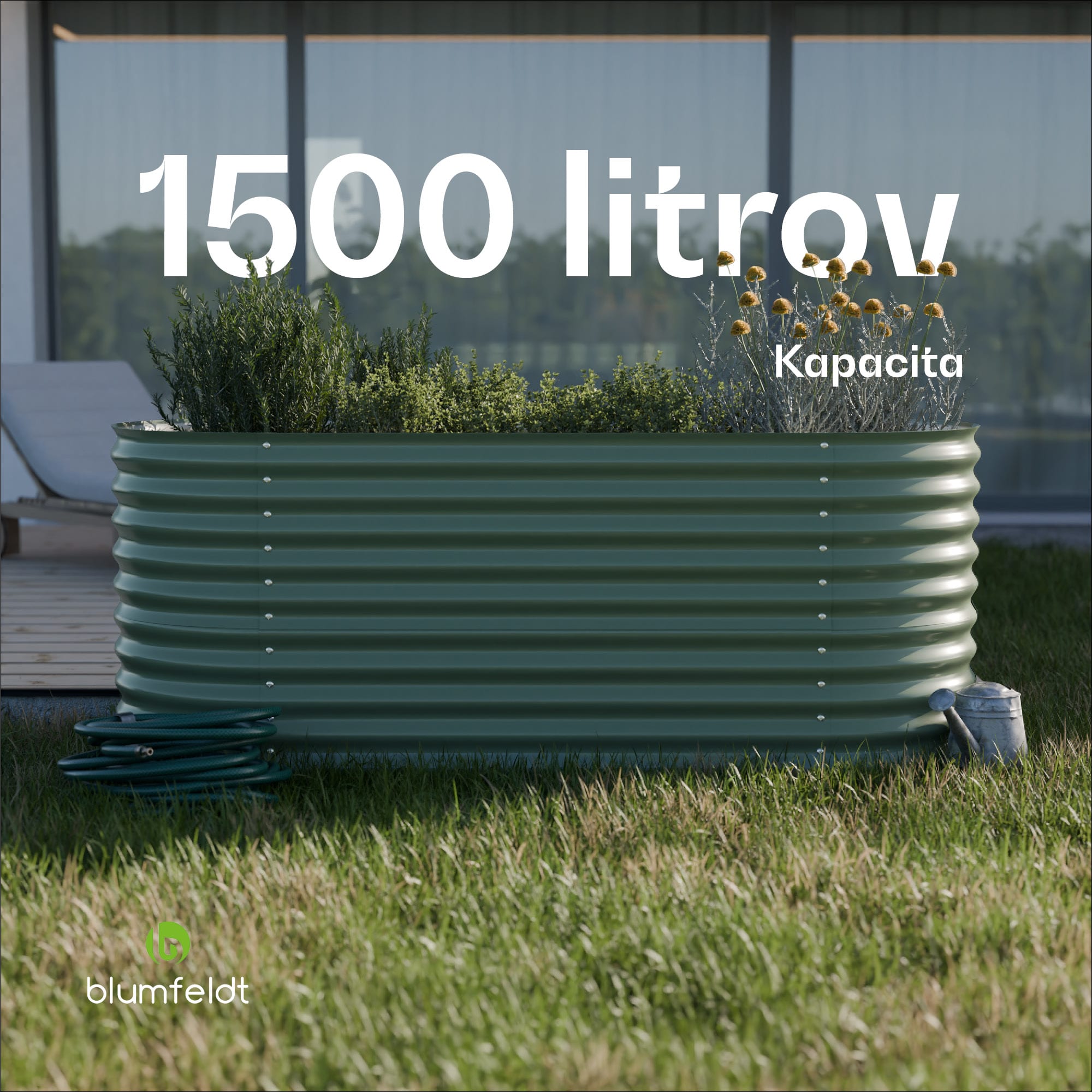 Blumfeldt High Grow, vyvýšený záhon, 200 x 80 x 100 cm, z vlnitého oceľového plechu, jednoduchá montáž, odolný voči hrdzi a mrazu – Obrázok 2