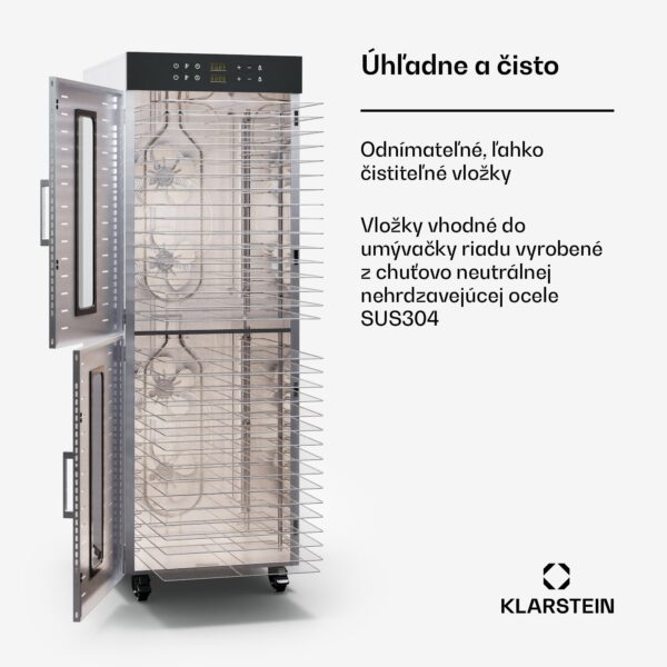 Klarstein Master Jerky 500 Vertical, sušička, výkon 3 000 W, s dvoma komorami, teplotný rozsah 30 - 90 °C - Image 3