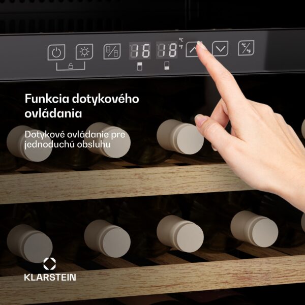 Klarstein Vinsider 57 Duo chladnička na víno, 2 chladiace zóny, 57 fliaš, vstavaný spotrebič - Image 2