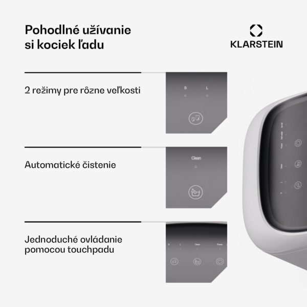 Klarstein SparkIce stroj na výrobu ľadu, 2 režimy, 1,5 l studenej vody, automatické čistenie, 15 kg/24 hod