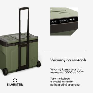Klarstein PolarForce 40L kompresorový chladiaci box| LCD panel, osvetlenie, off-road, ochrana batérie, 12V/230V