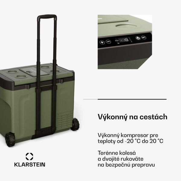 Klarstein PolarForce 40L kompresorový chladiaci box| LCD panel, osvetlenie, off-road, ochrana batérie, 12V/230V