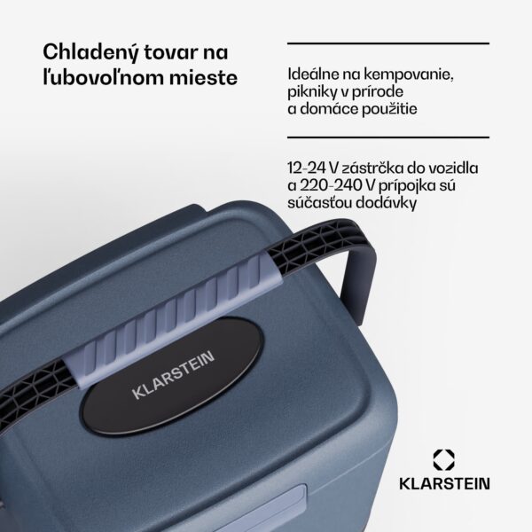 Klarstein SwiftFrost 12L chladiaci box, 12V-24V/230V, do -20 °C, kompresor, 2 úrovne výkonu, LED displej - Image 2