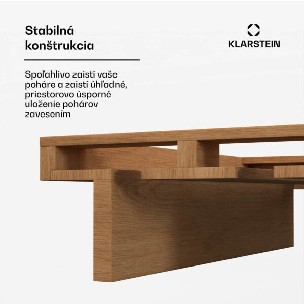 Klarstein Stojan na poháre na víno, bukové drevo, pre Vinsider 79 Duo, veľkorysý úložný priestor, ľahko sa čistí - Image 2