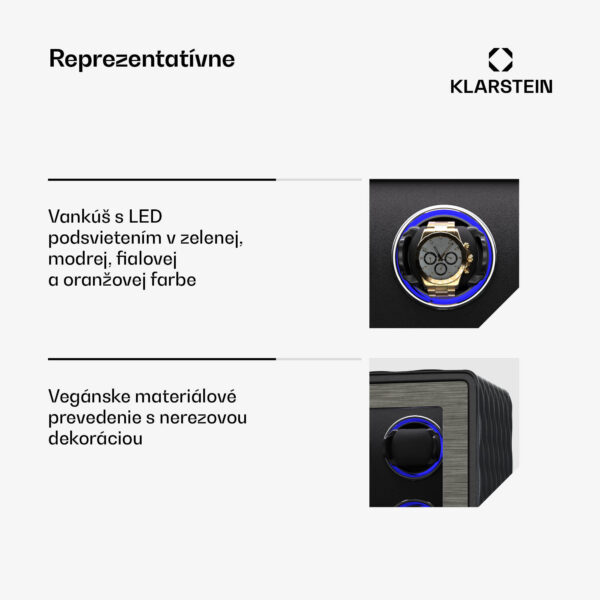 Klarstein LuminousTime naťahovač hodiniek, 12 hodiniek, mnoho nastavení, LED, 10 dB - Image 3
