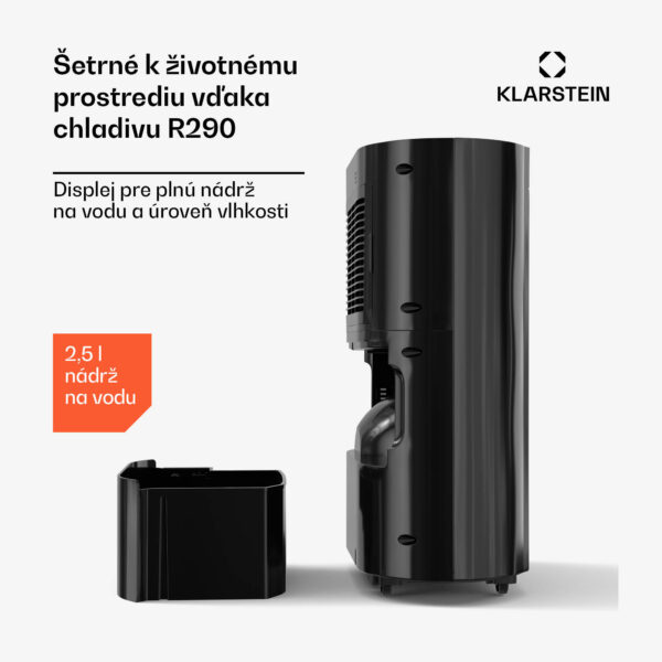 Klarstein AeroDry Smart 12L odvlhčovač vzduchu, 12 l/deň, 18 m², senzor vlhkosti, ovládanie pomocou aplikácie, 135 m³/h - Image 2