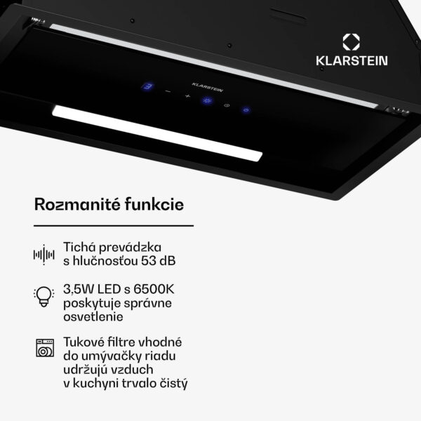 Klarstein Ventimate digestor, dotykové ovládanie, odsávanie/recirkulácia, EEK A+, 3 úrovne, LED, tichý - Image 3