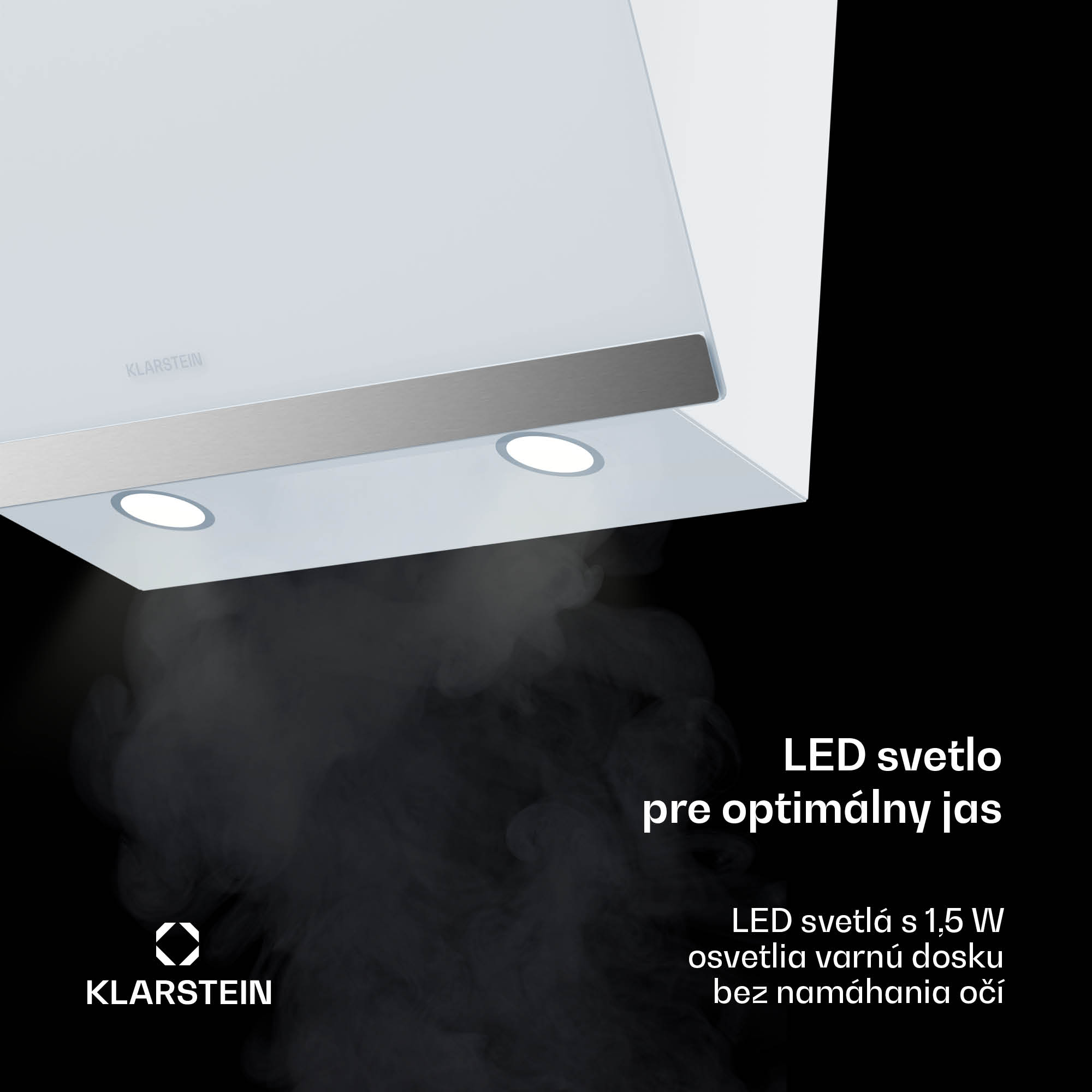 Klarstein FlashLine digestor, A++, 578 m³/h, 3 úrovne, dotykový, tichý, LED, odsávanie/recirkulácia, 100 W – Obrázok 2